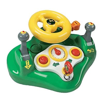 TOMY-John Deere Toy Busy Driver Wheel-34906-Legacy Toys