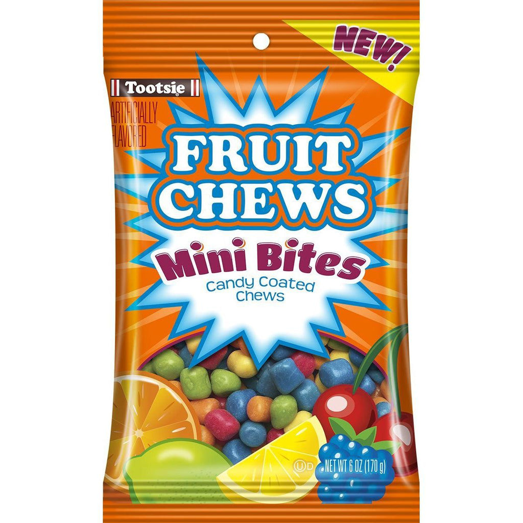 Tootsie-Tootsie Fruit Chew Mini Bites Candy Coated Chews - 6 oz. Bag-06053-Single-Legacy Toys