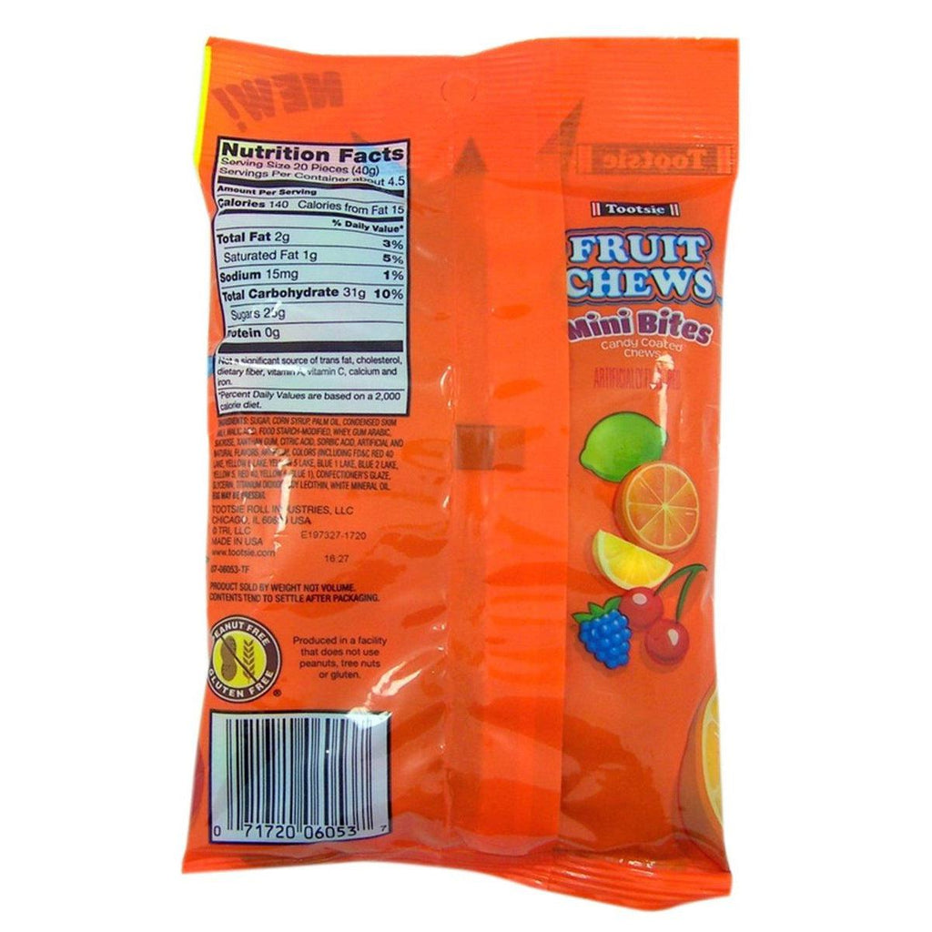 Tootsie-Tootsie Fruit Chew Mini Bites Candy Coated Chews - 6 oz. Bag--Legacy Toys