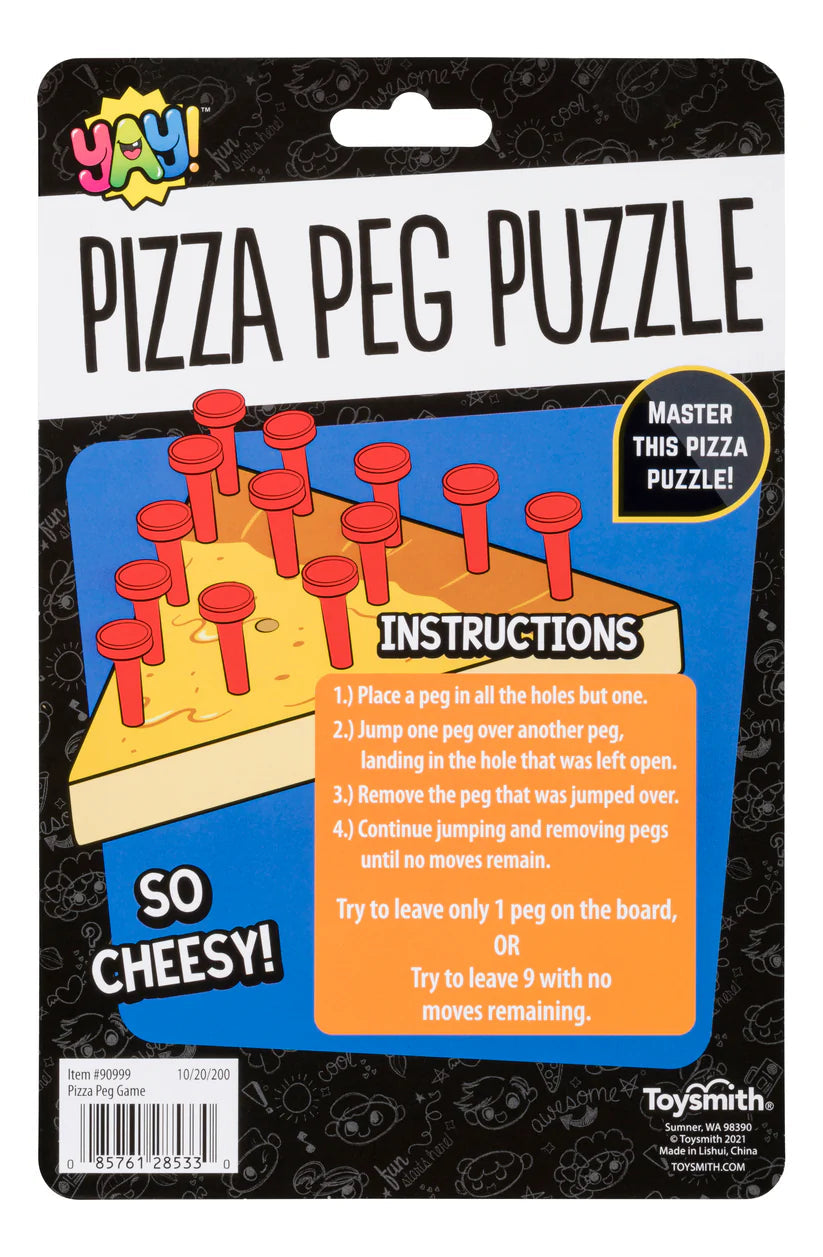 Toy Smith-YAY! Pizza Puzzle Peg Game-90999-Legacy Toys