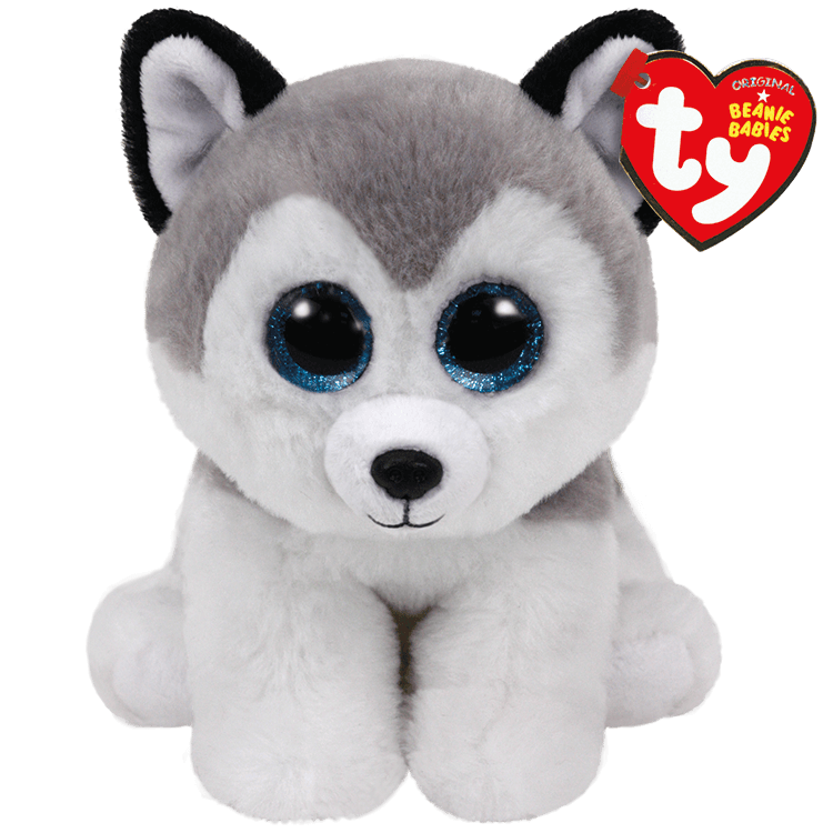 TY-Beanie Baby - Buff Grey and White Husky - 8
