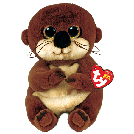 TY-Beanie Baby - Mitch Brown Otter - 8" Small-40925-Legacy Toys