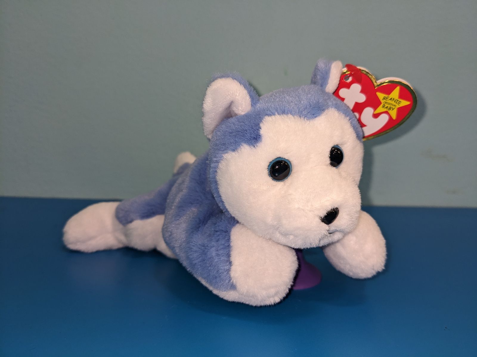 TY-Beanie Baby - Nanook II - Blue & White Husky-41309-Legacy Toys