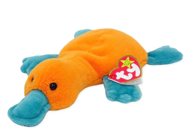 TY-Beanie Baby - Patti II - Orange Platypus-41311-Legacy Toys