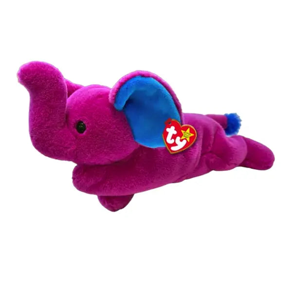 TY-Beanie Baby - Peanut II - Purple Elephant-41308-Legacy Toys