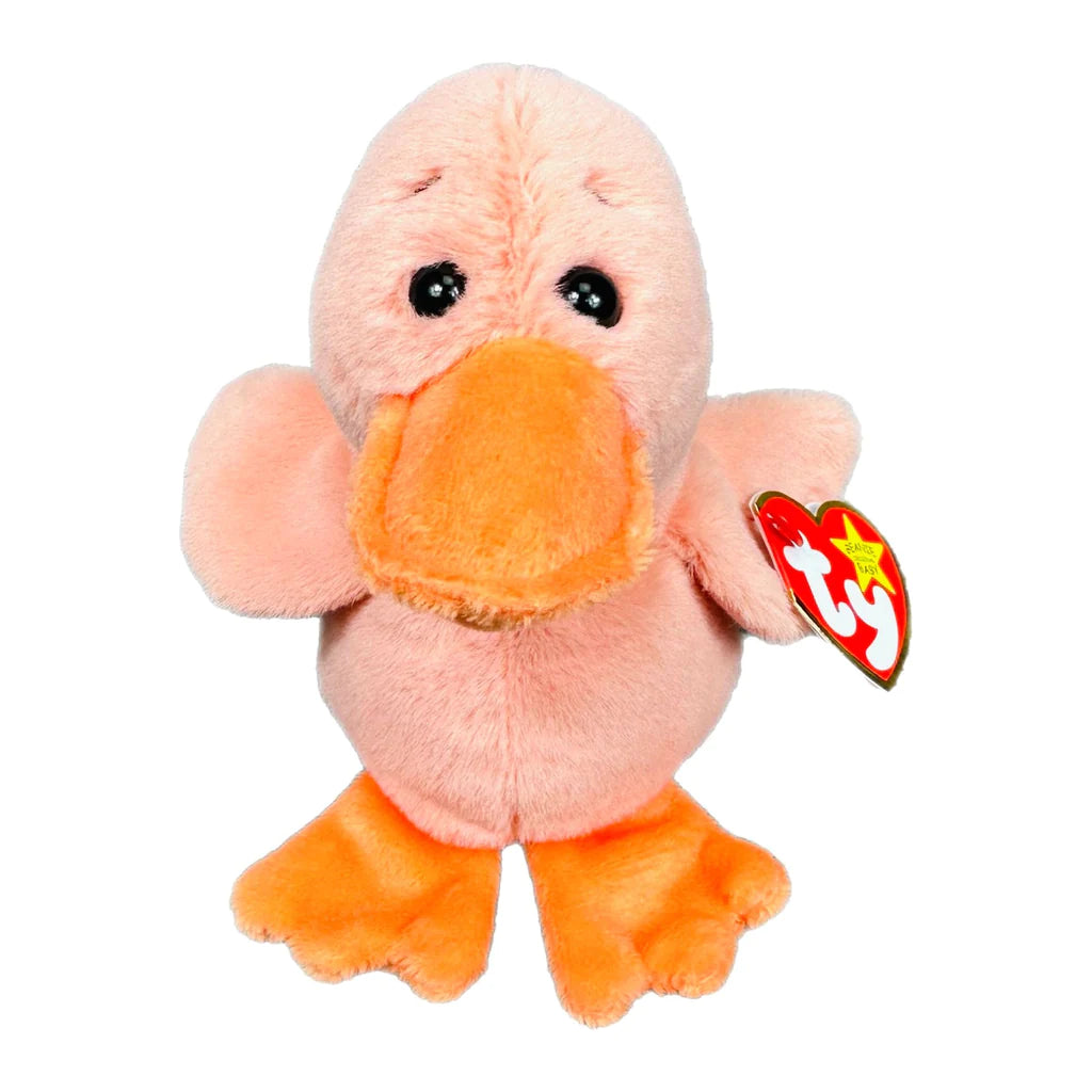 TY-Beanie Baby - Quacker Jax II - Orange Duck-41329-Legacy Toys