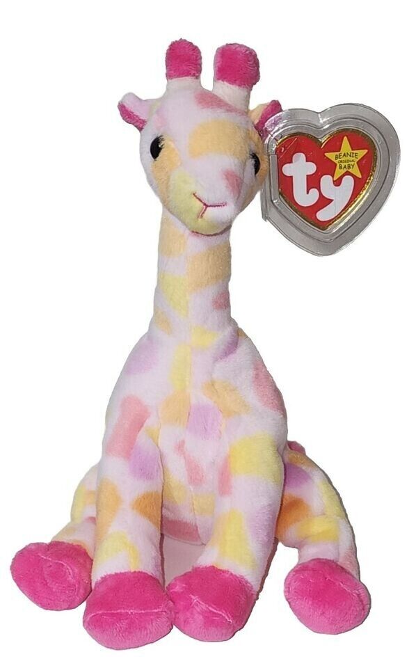 TY-Beanie Baby - Twigs II - Multi Color Giraffe-41325-Legacy Toys