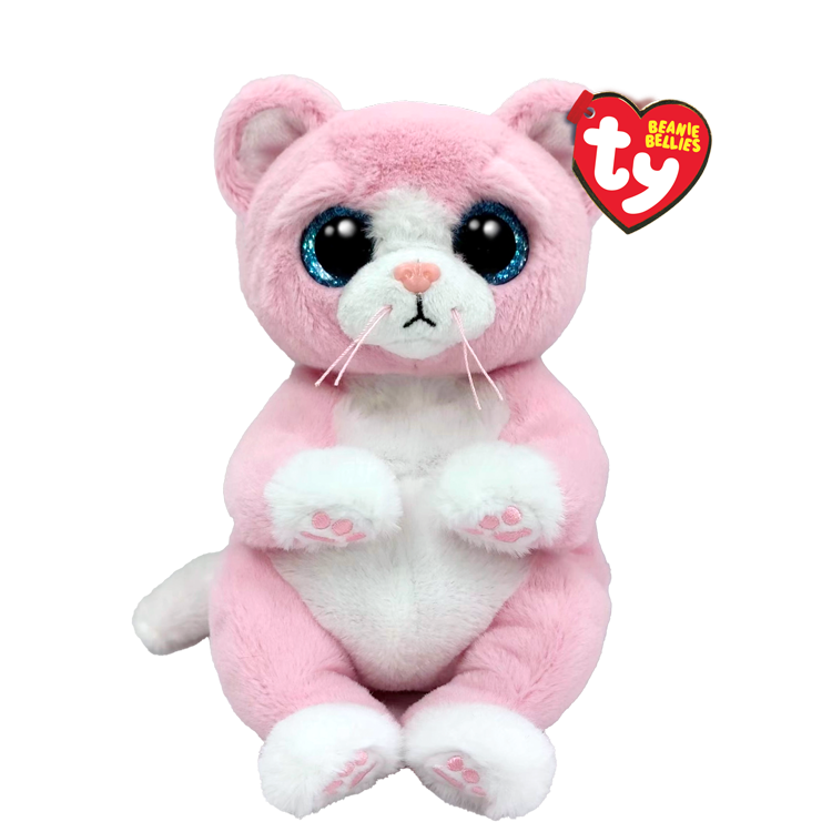 TY-Beanie Bellie - Lillibelle the Pink Cat - 13