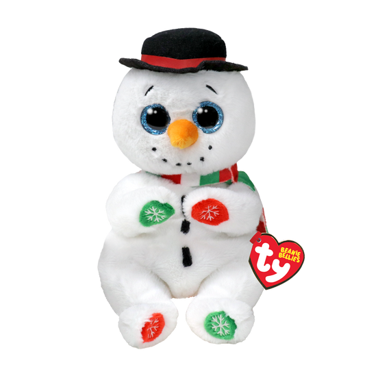 TY-Beanie Bellie - Weatherby the Snowman-41286-Legacy Toys