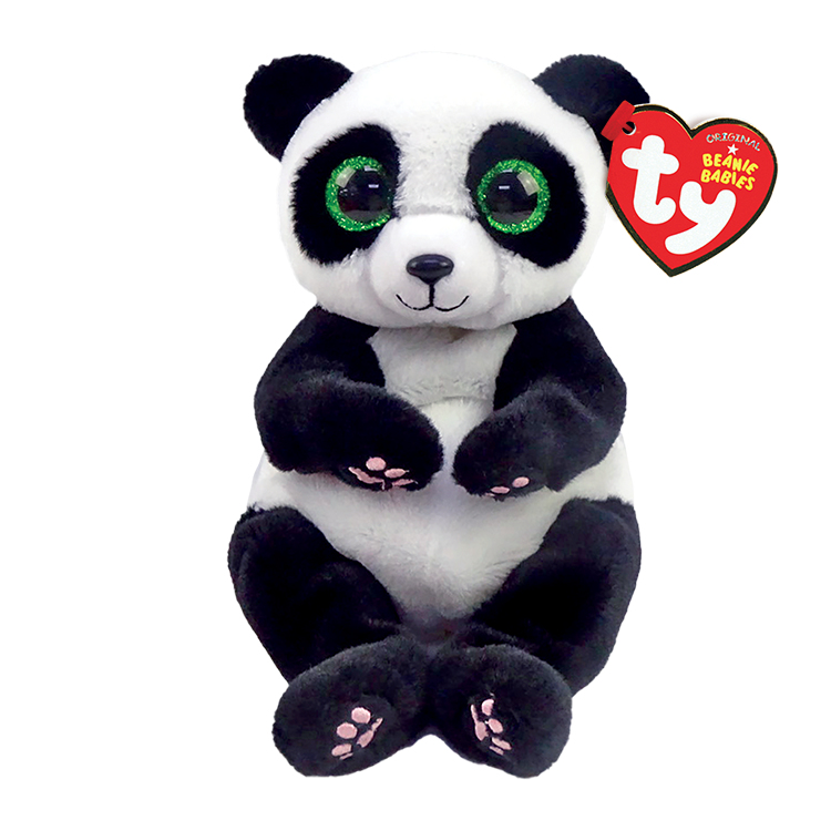 TY-Beanie Bellie - Ying Black and White Panda - 8" Small-40542-Legacy Toys