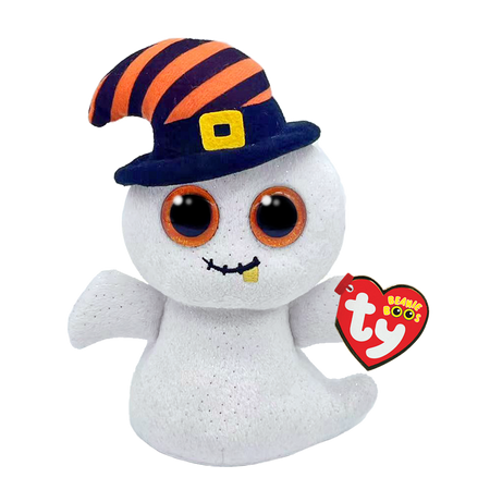 TY-Beanie Boo's - Nightcap- White Ghost-37296-Legacy Toys