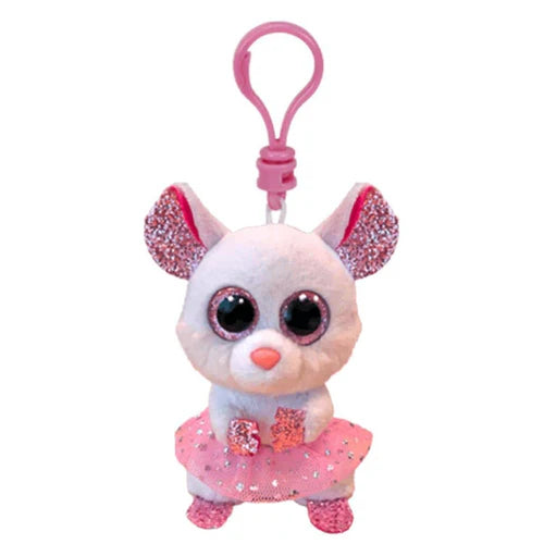 TY-Beanie Boo's - Nina White Ballerina Mouse - 5" Clip-35246-Legacy Toys