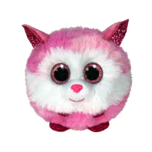 TY-Beanie Puffies 4" Ball-42522-Princess - Husky (Pink)-Legacy Toys