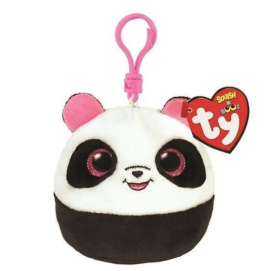 TY-Squish A Boo - Bamboo - Panda-39571-3" Clip-Legacy Toys