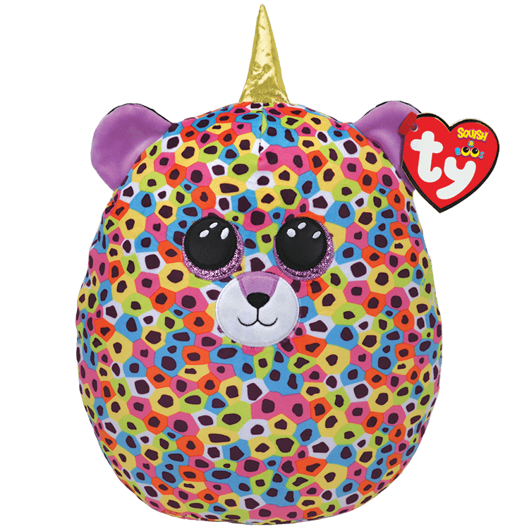 TY-Squish A Boo - Giselle - Leopard-39288-10" Small-Legacy Toys