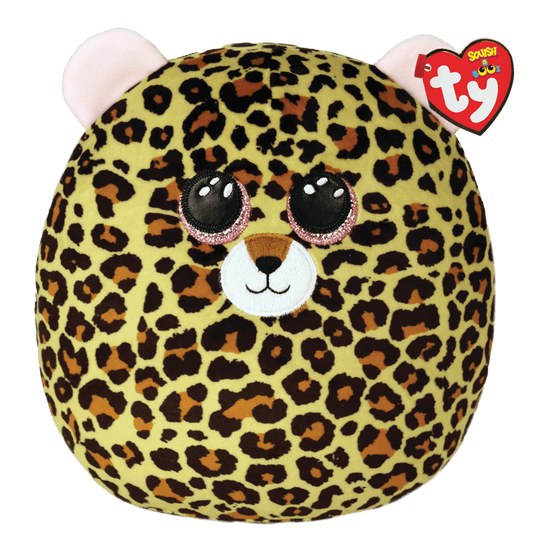 TY-Squish A Boo - Livvie - Leopard-39321-10" Small-Legacy Toys