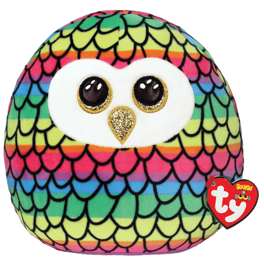 TY-Squish A Boo - Owen Owl-39291-10" Small-Legacy Toys