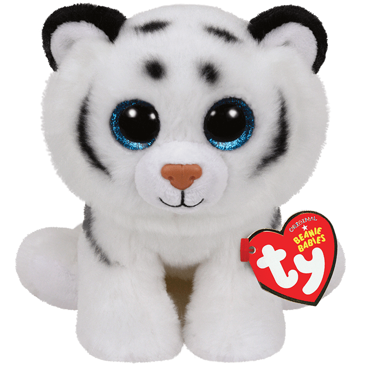 TY-Ty Classic Plush - Tundra - White Tiger - Medium 13"-90219-Legacy Toys