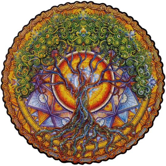 Unidragon-Mandala - Tree of Life Wooden Jigsaw Puzzle-UNI-MAN-TOL-M-Medium-Legacy Toys