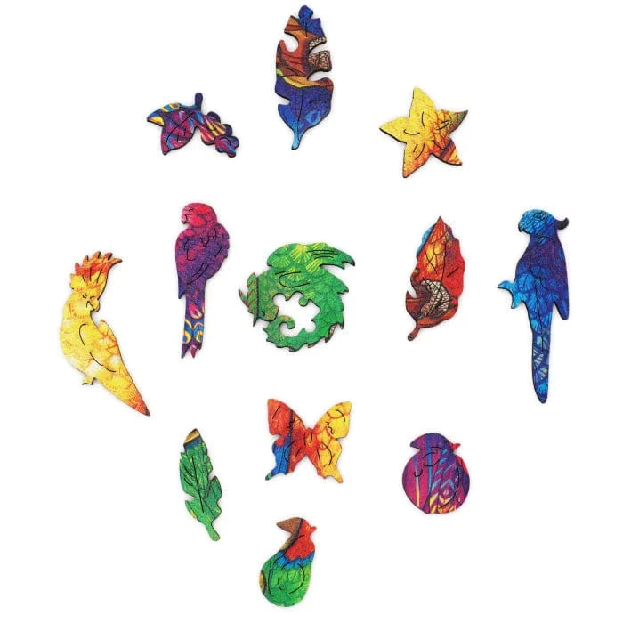 Unidragon-Playful Parrots Wooden Puzzle--Legacy Toys