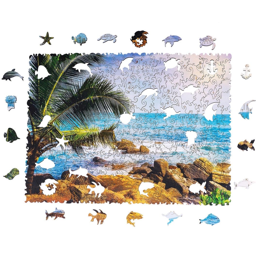 Unidragon-Tropical Beach Wooden Jigsaw Puzzle--Legacy Toys