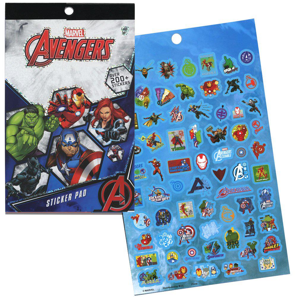 Avengers 4 Sheet Foil Cover Sticker Pad, 200+ Stickers