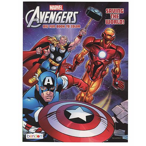 United Party-Avengers 80 Page Coloring Book Assorted Styles-4509836-Thor - Captain America - Iron Man-Legacy Toys