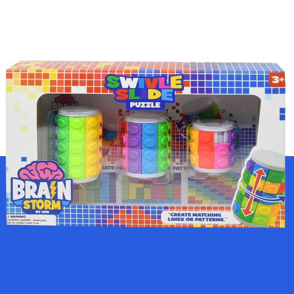 United Party-Brain Storm 3PK Puzzle Cube in Window Box-YJ274210537-Legacy Toys