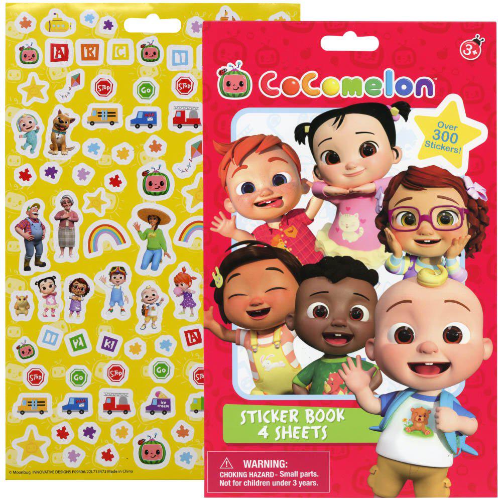 United Party-Cocomelon Sticker Pad 4 sheet-713473CCM-Legacy Toys