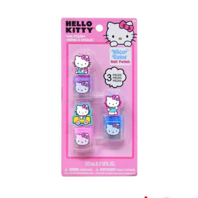 United Party-Hello Kitty 3pk Nail Polish on Card-HK1139GG-Legacy Toys