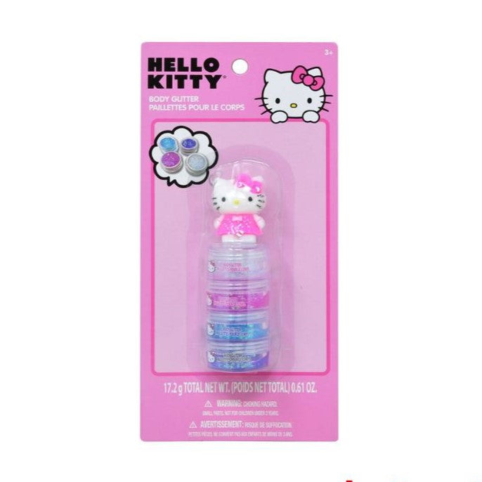 United Party-Hello Kitty 4pk Body Glitter on Card-HK1141GG-Legacy Toys