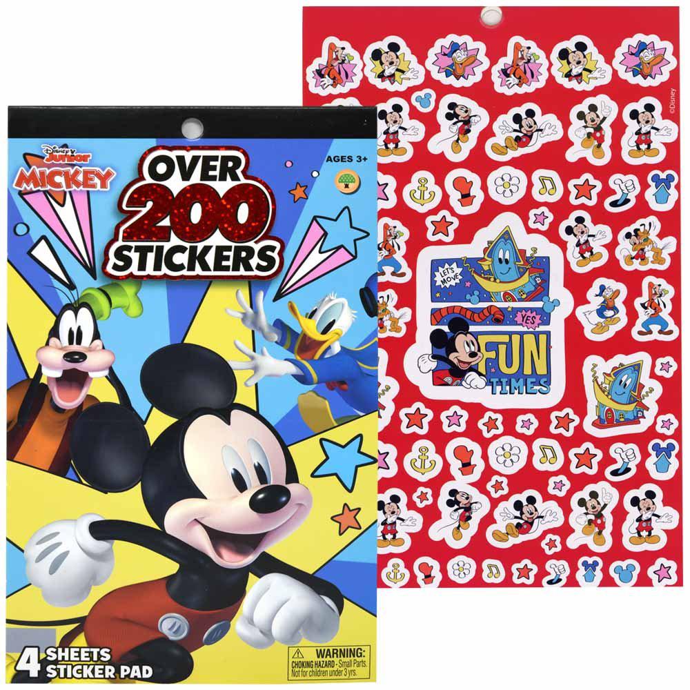 United Party-Mickey 4 Sheet Foil Cover Sticker Pad, 200+ Stickers-19512-Legacy Toys