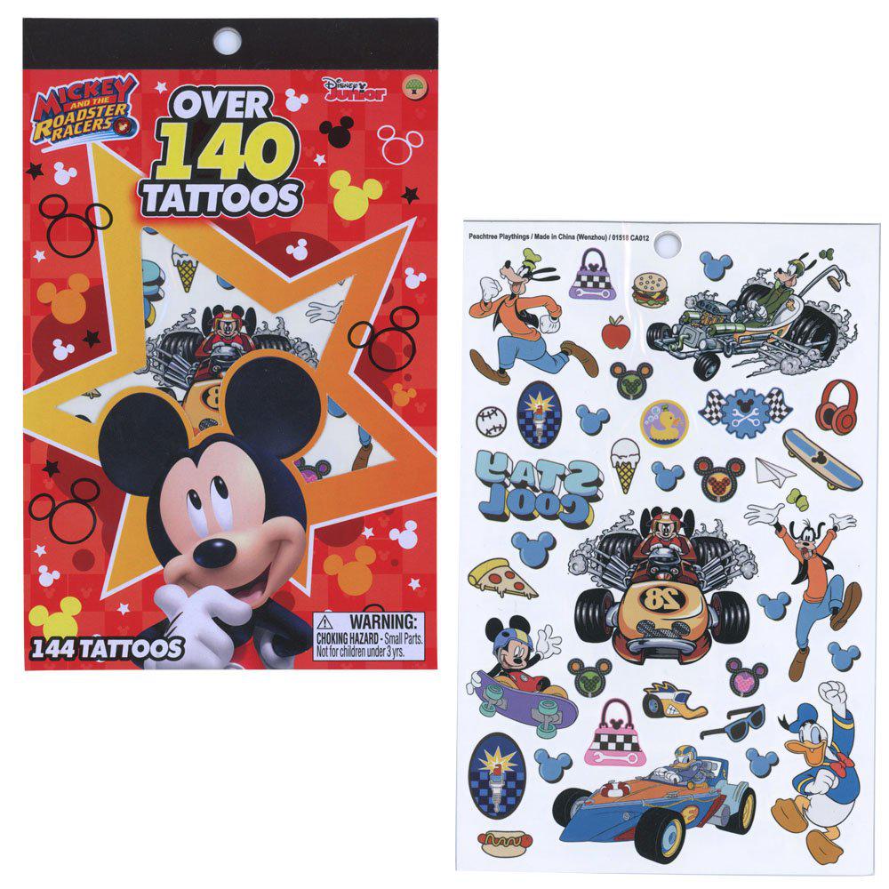 United Party-Mickey Roadsters 4 Sheet Tattoo Book-14761-Legacy Toys