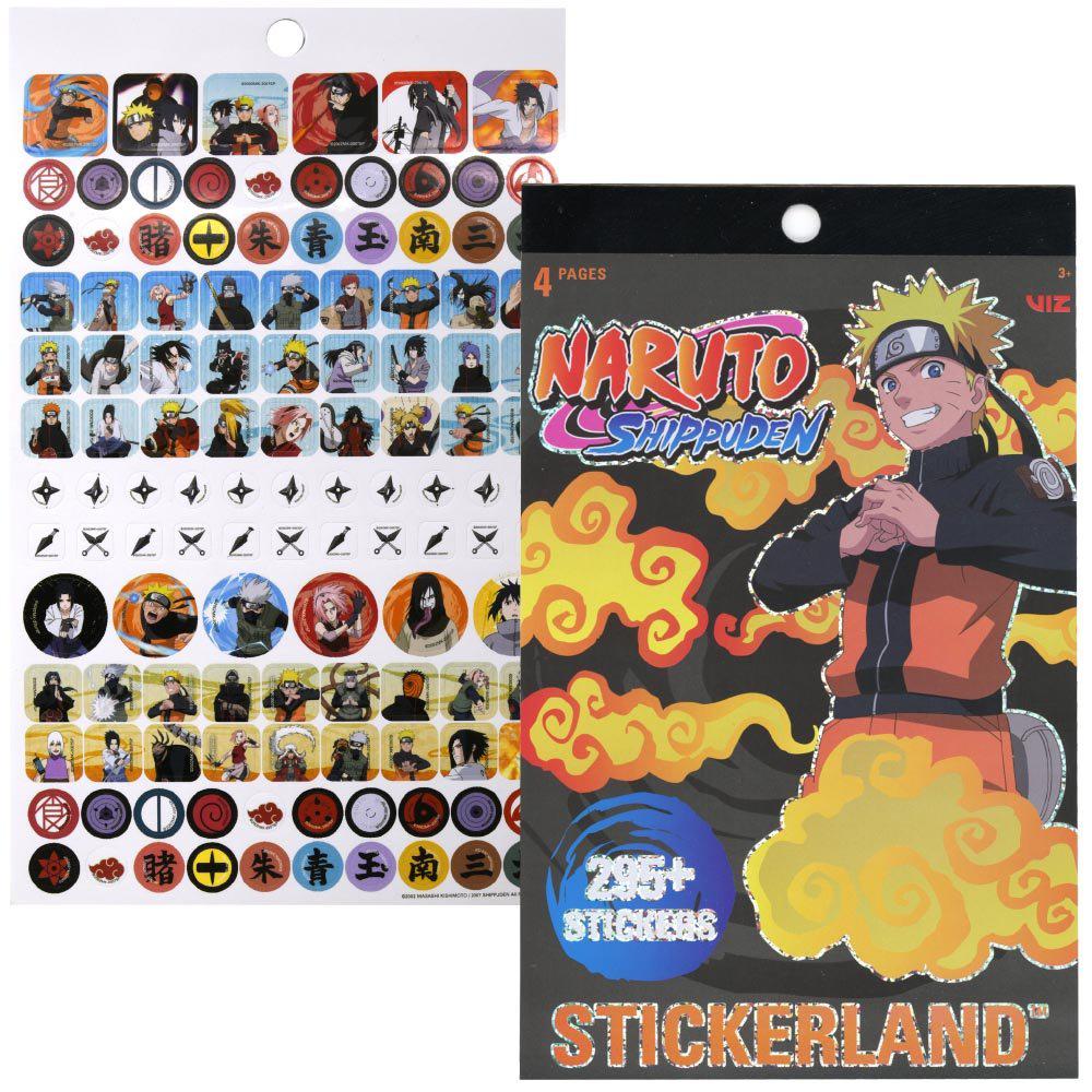 Screen Legends Naruto Stickers Party Favors Bundle - 295+ Deluxe Naruto Shippuden Stickers Featuring Naruto, Sasuke, Itachi, Kakashi, More | Naruto