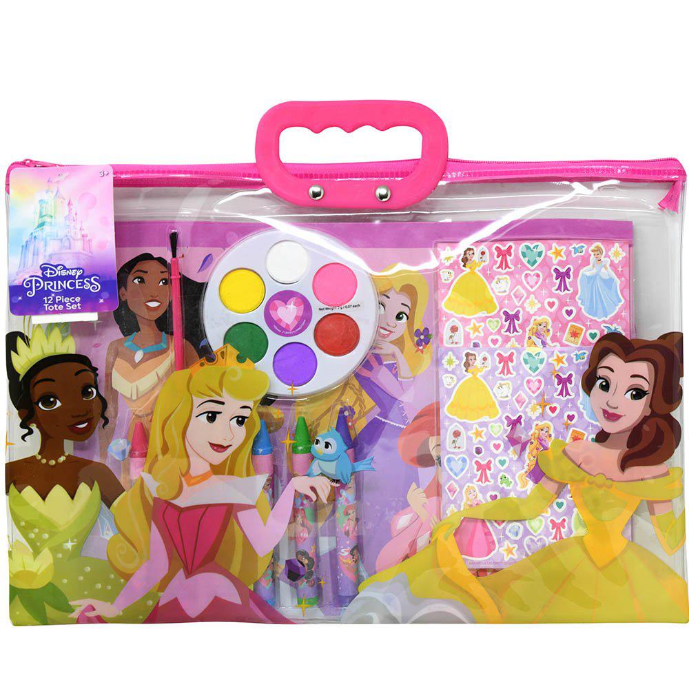 United Party-Princess 12 Piece Stationery in Zipper Tote Set-709827PR-Legacy Toys