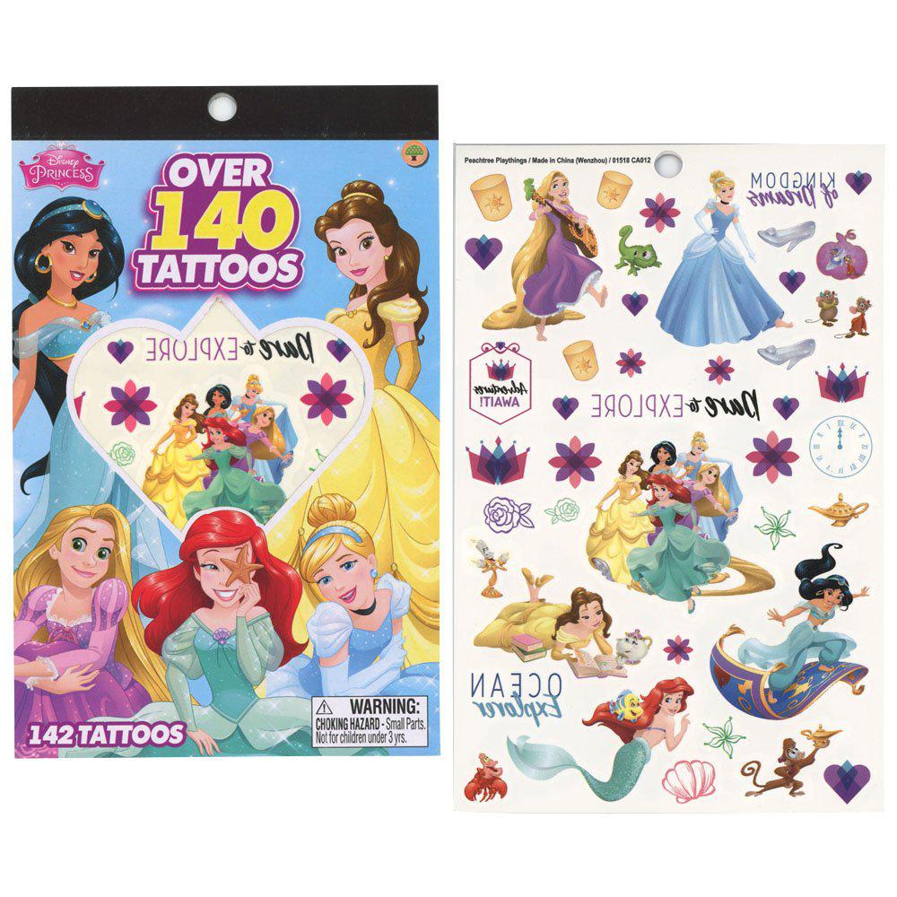 United Party-Princess 4 Sheet Tattoo Book-14762-Legacy Toys