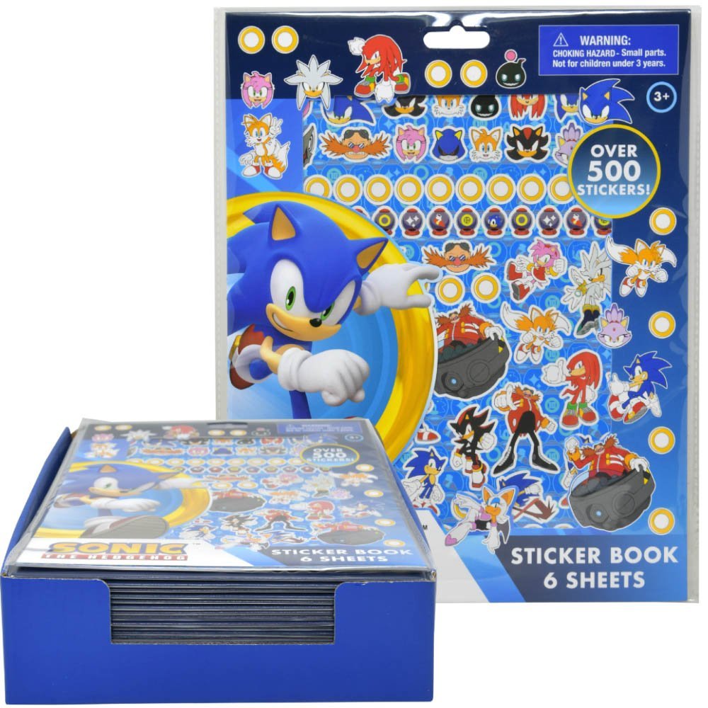 United Party-Sonic 8x10" 6 Sheets Sticker Book-714426SNC-Legacy Toys