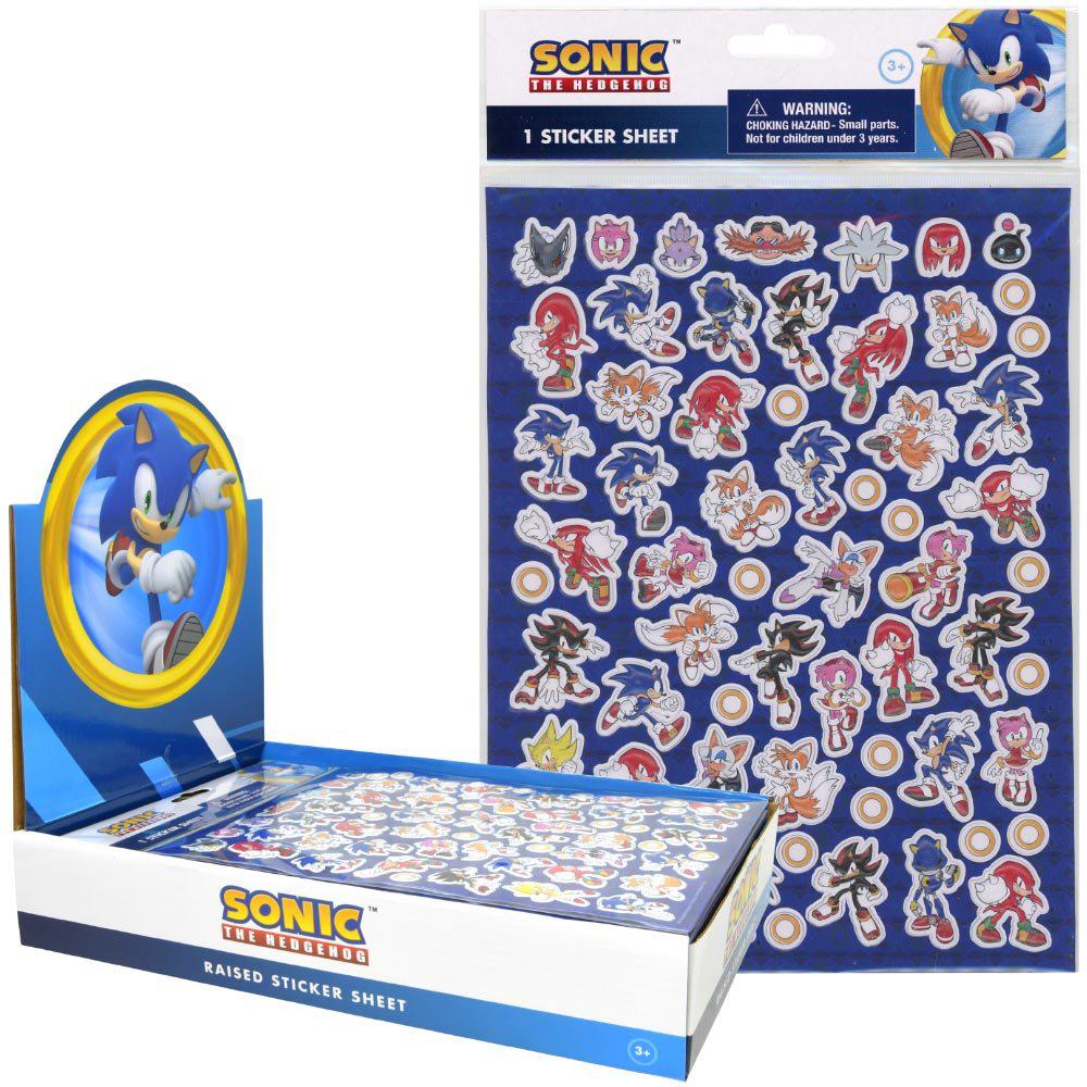 United Party-Sonic Raised Sticker Sheet-714429SNC-Legacy Toys