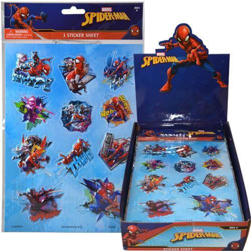 United Party-Spiderman Raised Sticker Sheet-68774MZ-Legacy Toys
