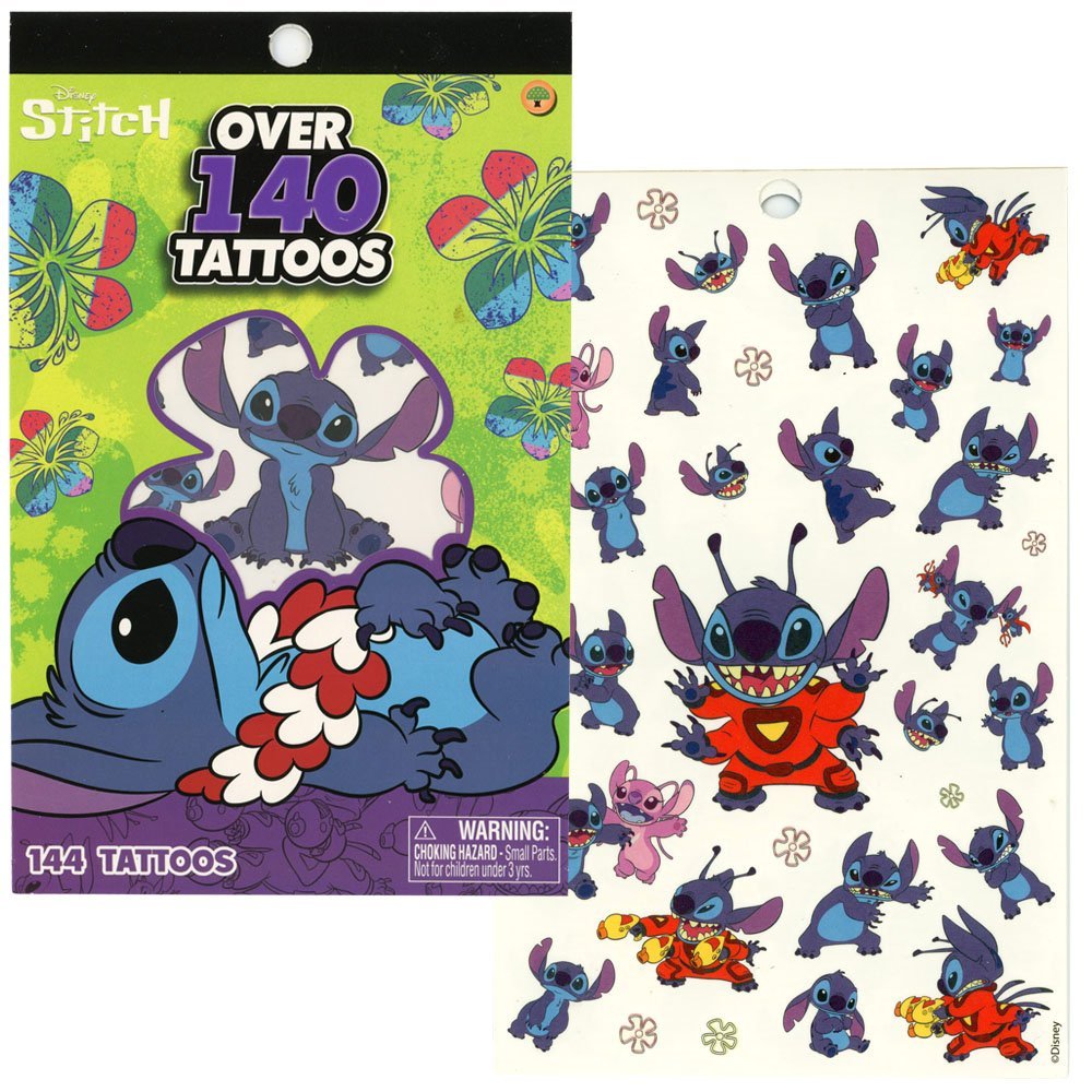 United Party-Stitch 4 Sheet Tattoo Book-20523-Legacy Toys