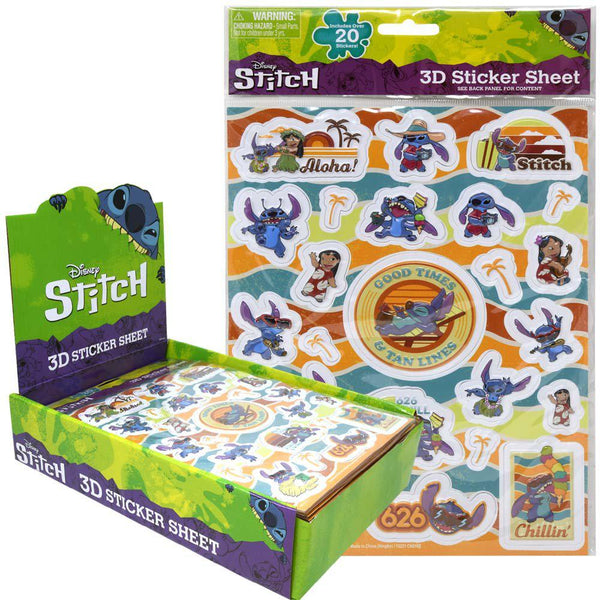 Stitch 4 Sheet Foil Cover Sticker Pad, 200+ Stickers- 6 PACK 