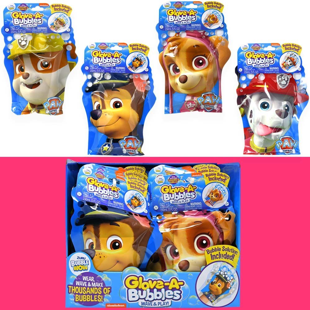 United Party-Zuru Bubble Wow Glove a Bubble Paw Patrol Assorted Styles-11307UQ1-Legacy Toys