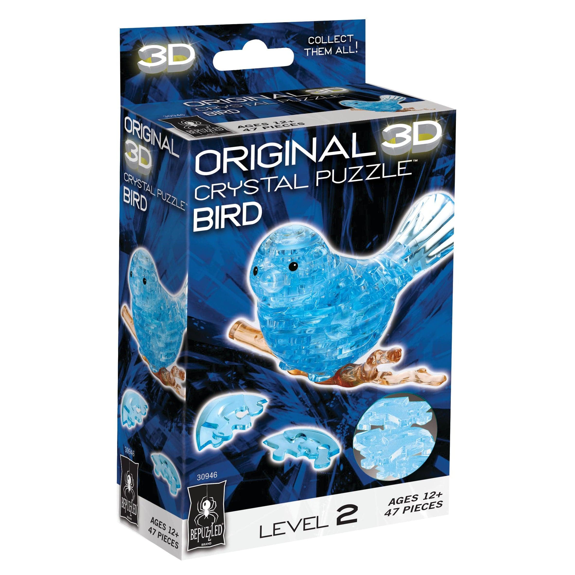 University Games-3D Crystal Puzzle - Blue Bird-30946-Legacy Toys