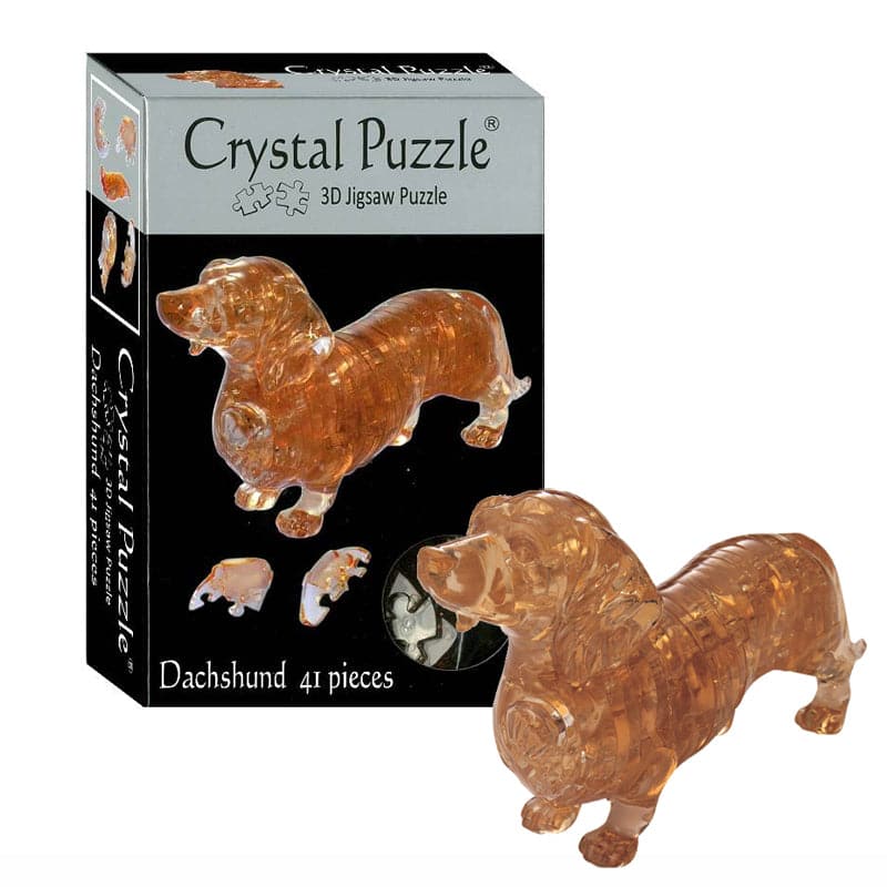 University Games-3D Crystal Puzzle - Dachshund-30903-Legacy Toys