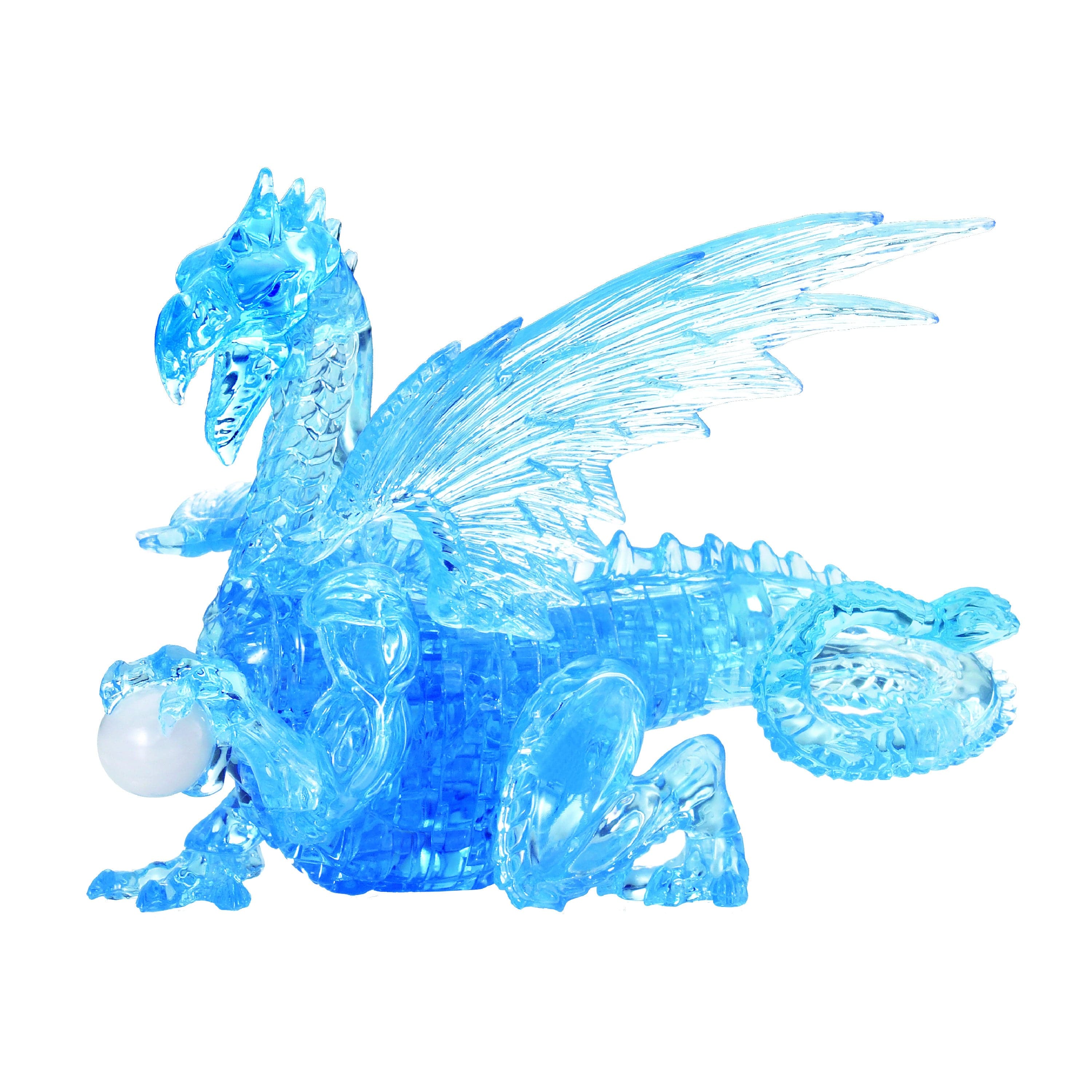University Games-3D Crystal Puzzle Deluxe - Blue Dragon-31098-Legacy Toys