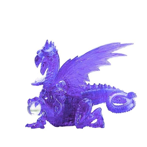 University Games-3D Crystal Puzzle Deluxe - Purple Dragon-31053-Legacy Toys