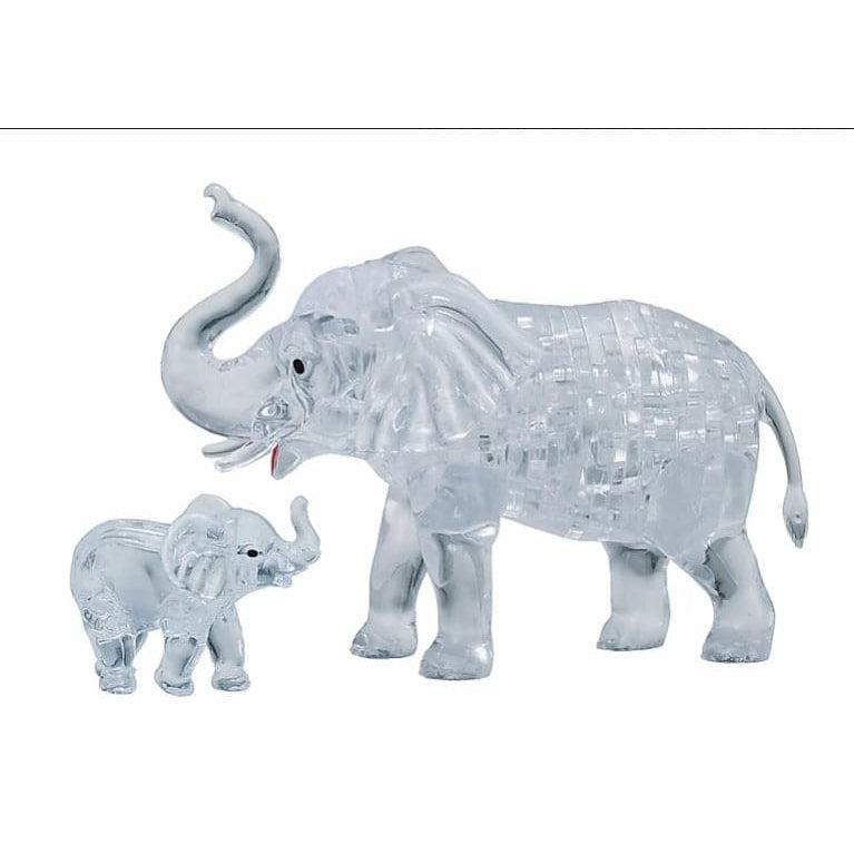 University Games-3D Crystal Puzzle - Elephant & Baby-31082-Legacy Toys