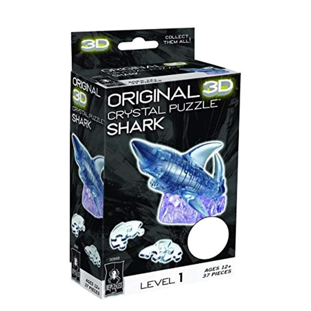 University Games-3D Crystal Puzzle - Shark-30949-Legacy Toys