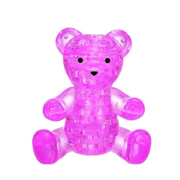 University Games-3D Crystal Puzzle - Teddy Bear Pink-31081-Legacy Toys