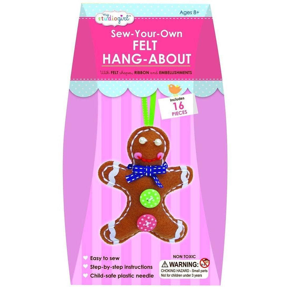 University Games-Felt Hang-About - Gingerbread Man-67023-Legacy Toys